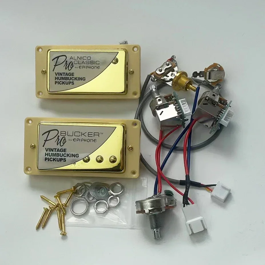 Humbucker Alnico Classic 57 and PRO Bucker Guitar Pickups with 2V1T Push-Pull Harness