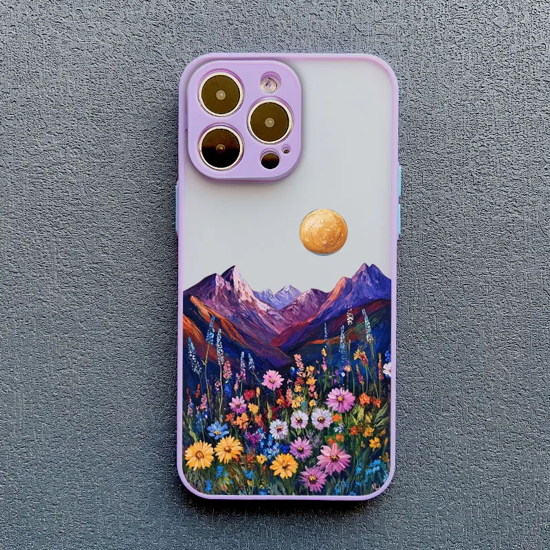 INS Intermountain Gänseblümchen-Blumendruck Handyhülle für iPhone 17 16 15 14 Pro Max Plus 13 12 Mini 11 Pro Max XR XS X Rückseiten-Cover – Detail 2