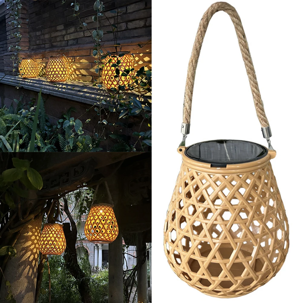 

Solar Lantern Solar Hanging Lights Outside Decorations Solar Powered Retro Lantern IP44 Waterproof Warm White Xmas Garden Lights