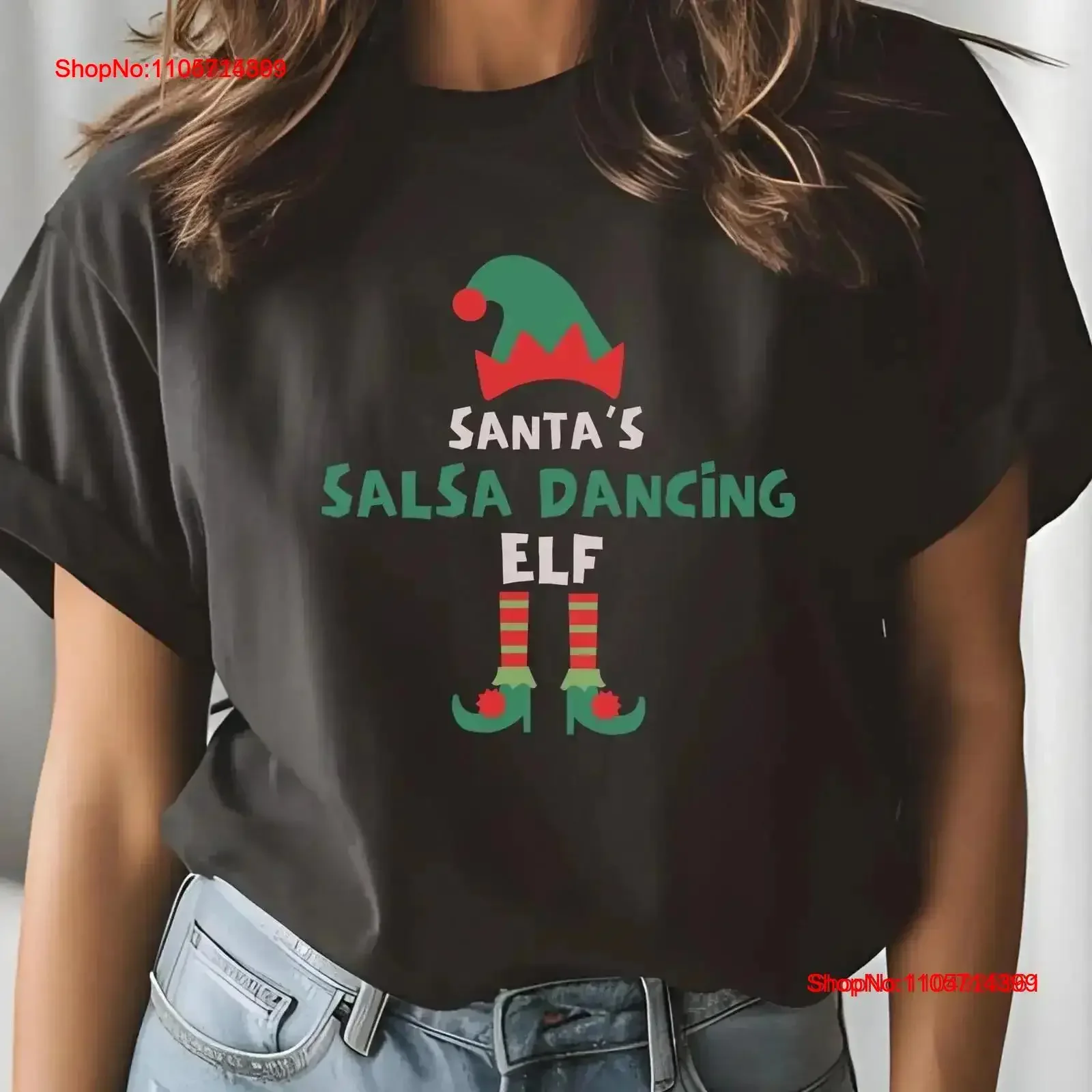 Funny Santa's Salsa Dancing Elf T Shirt Salsera Christmas Dance Holiday Dancer Instructor Practice Lover vintage Washed