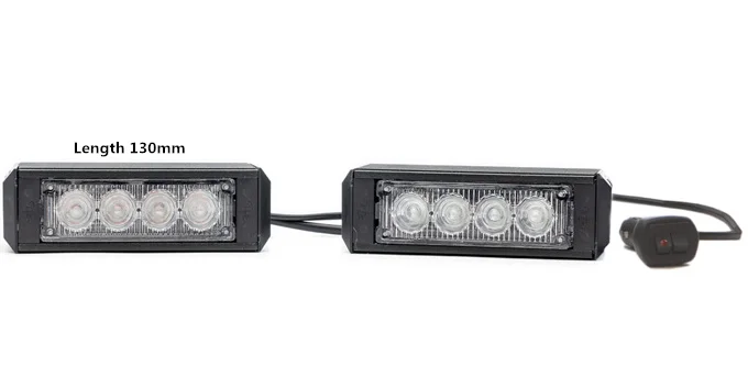 2 units 5inch 24W Car strobe warning light with brackets,DC12/24V cigar ligter switch,8 Leds*3W flash bar light,waterproof