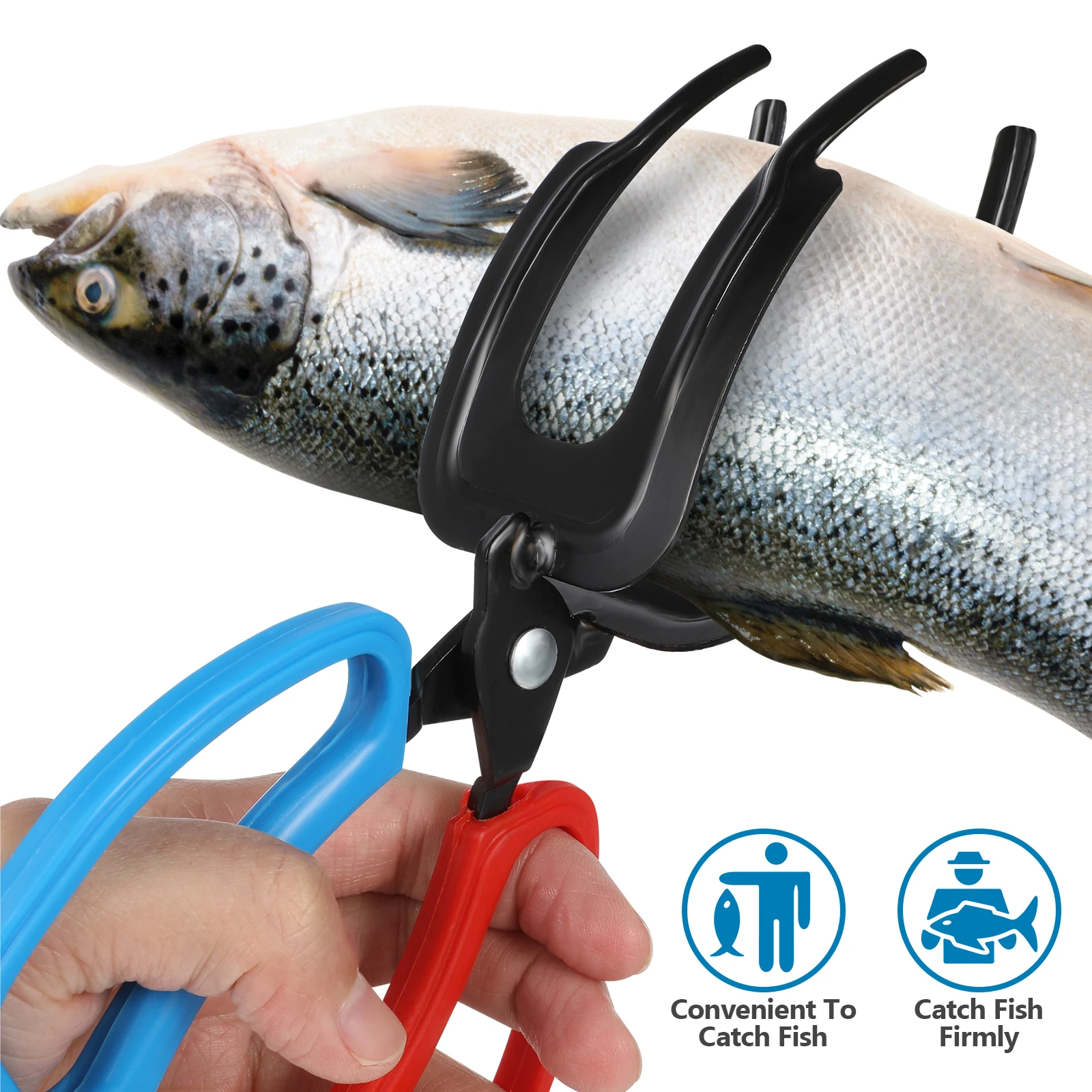 

2 Pcs Fish Mouth Clip Tongs for Fishing Pliers Tool Gripper Gear Control Device Multifunctional
