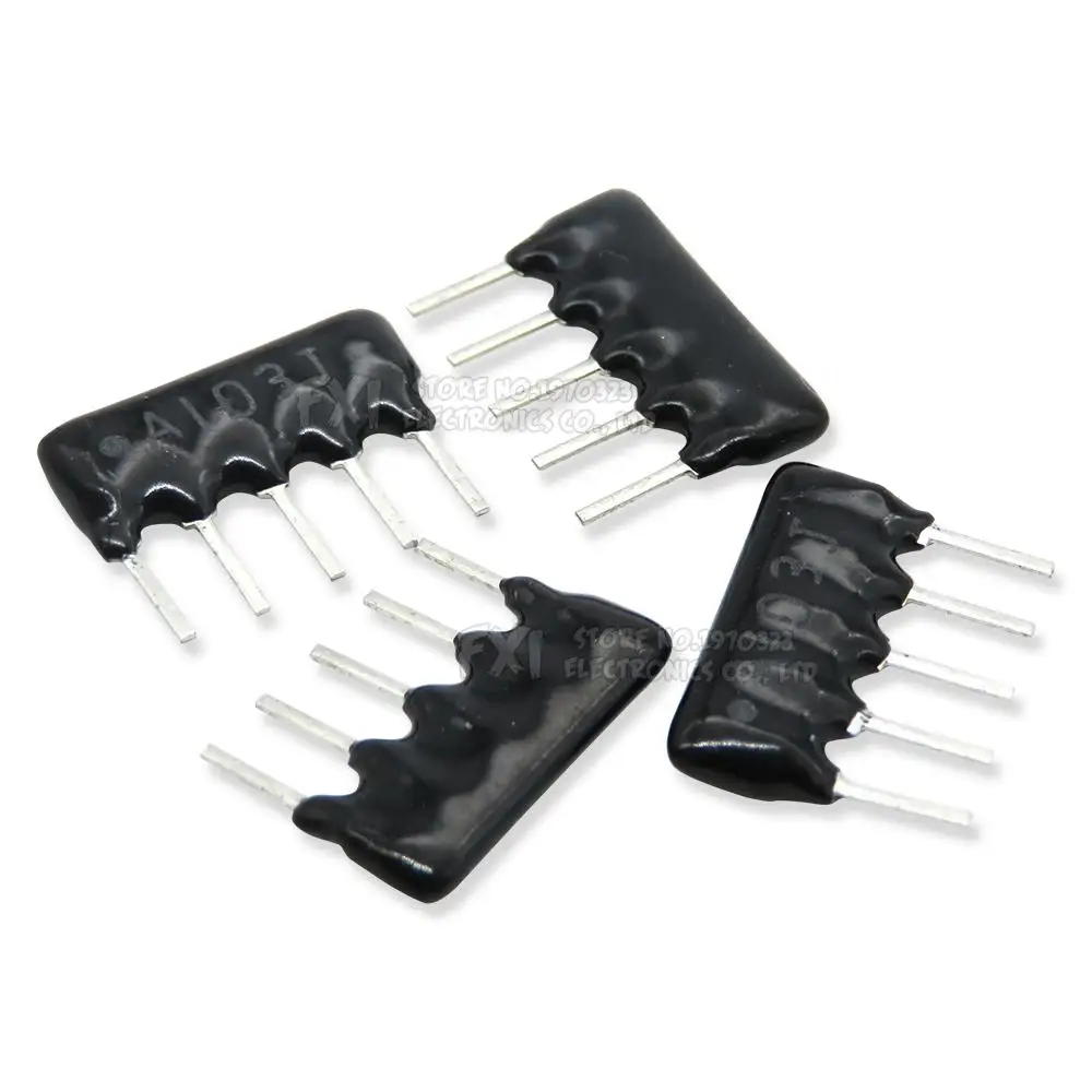 10 PZ 5PIN 6PIN 9PIN esclusione Rete Resistore array DIP 100 220 330 470 680 1K 1.2K 1.5K 2K 2.2K 3.3K 4.7K 10K 100K ohm 100R