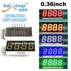 Tubo Nixie de 0,36 pulgadas, 5 unidades, reloj de 4 bits, tubo Nixie, ánodo de cátodo de Alta Luz 3462, rojo, azul, blanco, verde esmeralda, amarillo