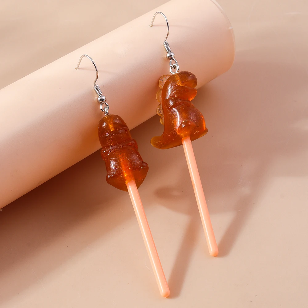 Aihua 30 Farben süße süße Lutscher-Ohrringe aus Kunstharz für Frauen, lustige Simulation, Lebensmittel, Süßigkeiten, Lutscher-Ohrringe, Schmuck, Geschenke – Detail 17