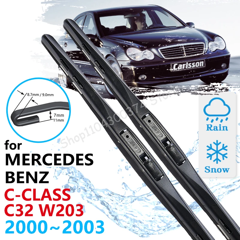 

Car Front Wiper Blades For Mercedes Benz C Class CClass C32 W203 2000 2001 2002 2003 Windshield Windscreen Brushes Accessories