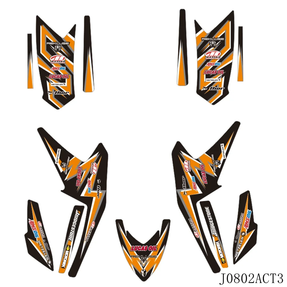 for ARCTIC CAT DVX400 ARCTICCAT DVX 400 2005 2006 2007 2008 Full Graphics Decals Stickers Motorcycle Background Custom Number