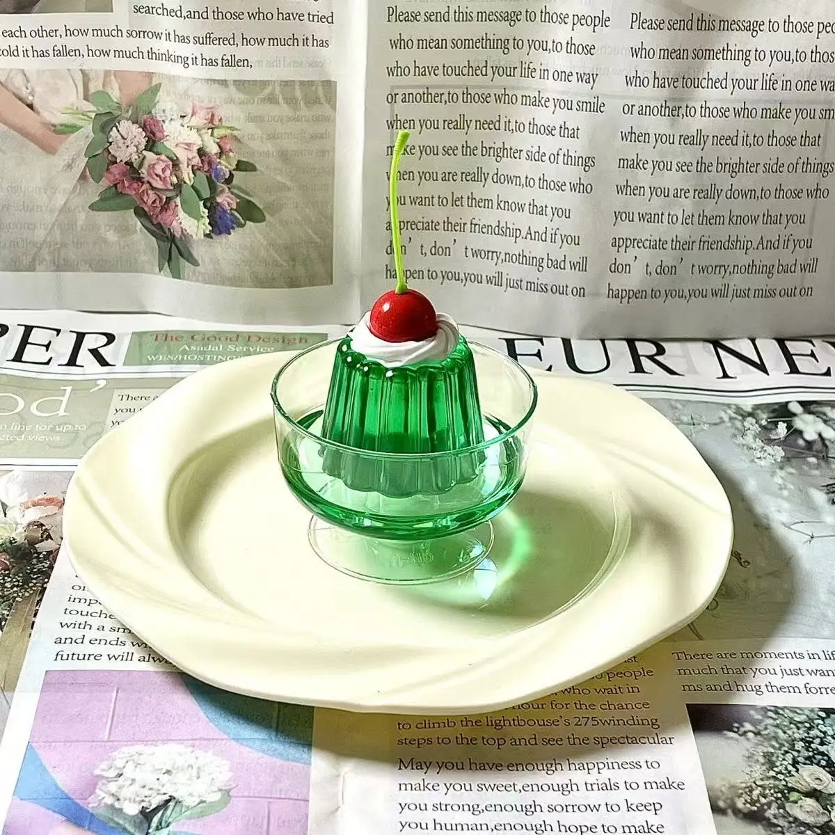 بودنغ جديد الصيف Greenstyle العسل البطيخ الصودا هلام صور الدعامة – فتاة لطيف نازف الغراء 2D الفن سطح المكتب تخطيط الحلي
