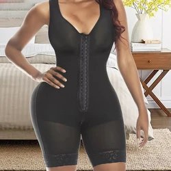 Women Fajas Colombian Shapewear High Compression Bodysuit Slimming Short Tummy Control Underwear Shaping Body Shaper With Buckle