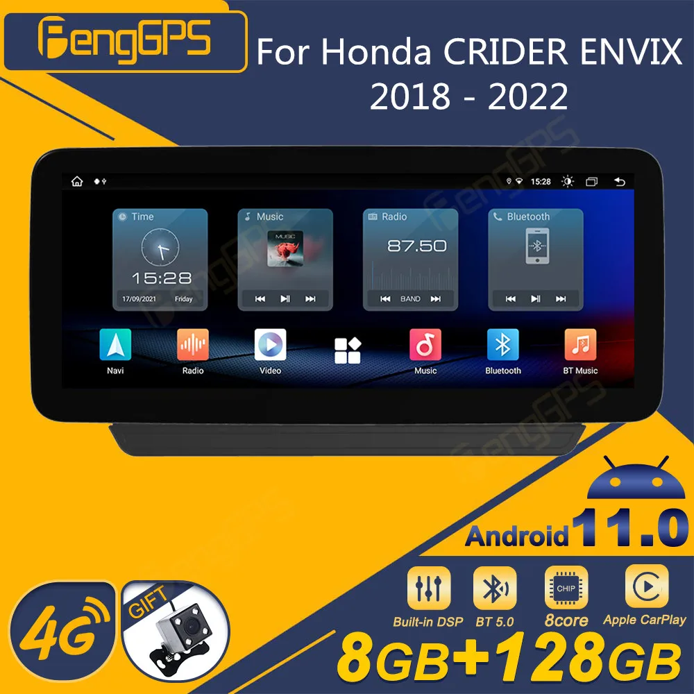 Автомагнитола 2DIN для Honda CRIDER ENVIX 2018 - 2022 Android, мультимедийный проигрыватель с GPS Навигатором и экраном головного устройства