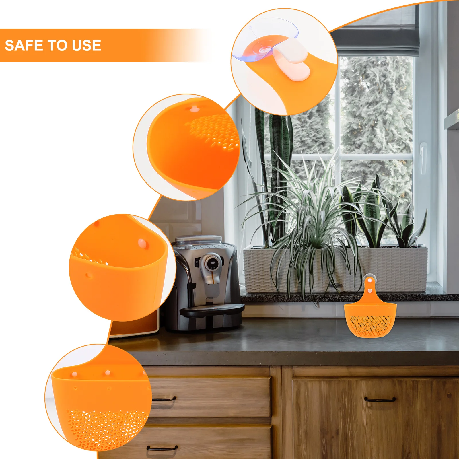 

Fruit Vegetable Drying Washing Basket Kitchen Drainer Colander Self Draining No Odor Safe Practical Gift Kitchen Drainer