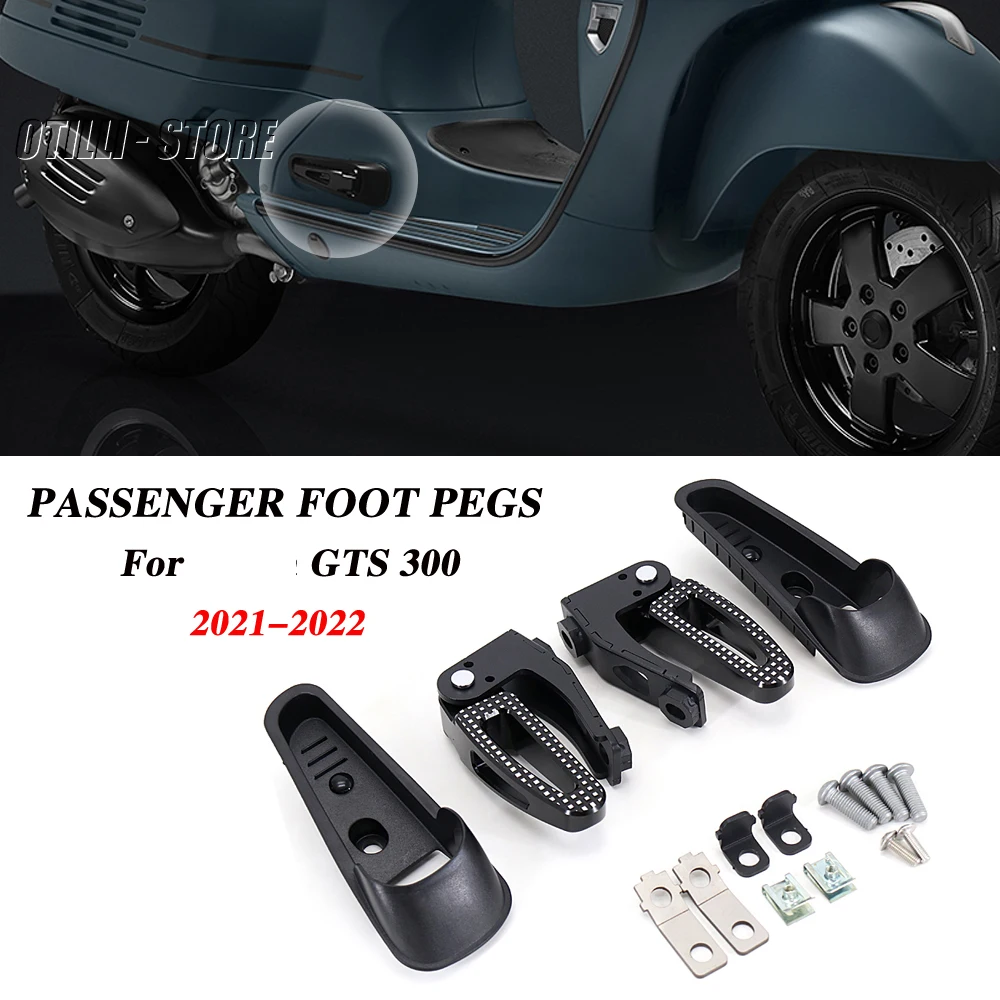 

New 2021 2022 Motorcycle Accessories Front Foot Pegs Footrest Adjustable Fit For Vespa GTS300 GTS 300 gts300