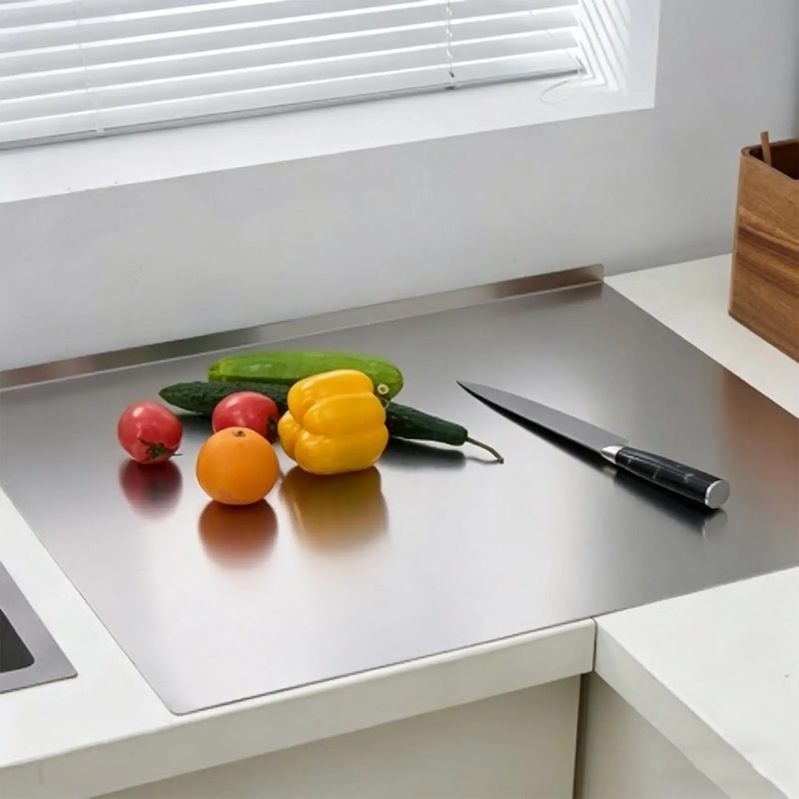 Stainless Cutting Board Dishwasher Safe Metal Cutting Board For Home Restaurant Counter Meal Prep Food Meat Vegetable Bread