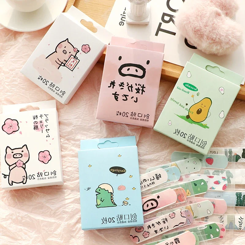 

20pcs/box Cartoon Band Aid First Aid Strips Wound Plaster for Children Kids Skin Patch Waterproof Adhesive Bandages Woundplast