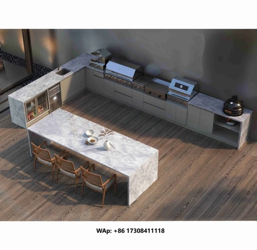2025 Dorene 6ft Outdoor Mobile Kitchen Island With Bbq Grill on Wheels & Camping Accessories