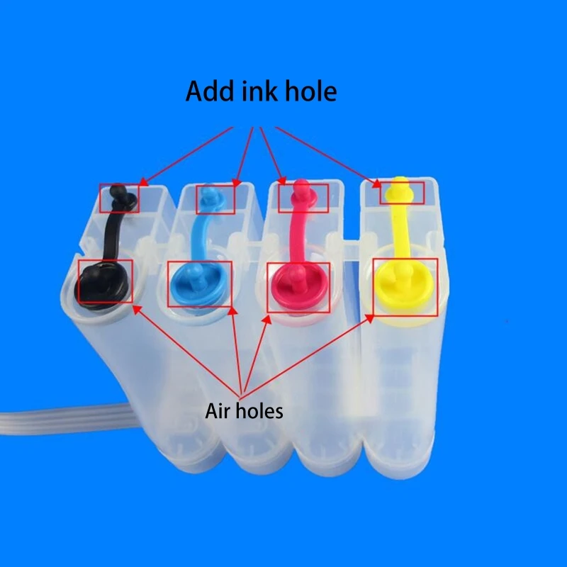 Continuous Ink Supply System for Inkjet Printer Universal Colors Refill DIY Kits Ink Tank Replacement for Canon Printer