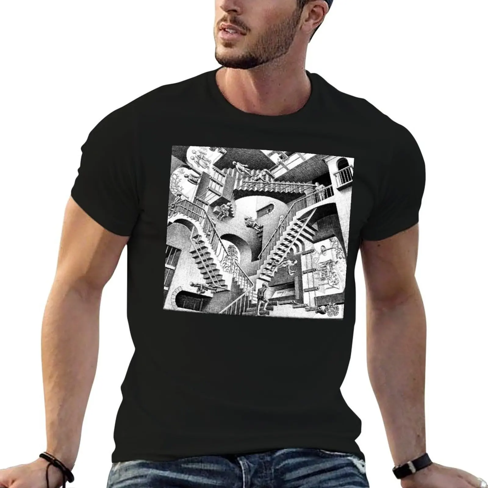 

Escher Staircases T-Shirt g man t shirts for men man t shirts for men man t shirts high quality luxury brand T-shirt