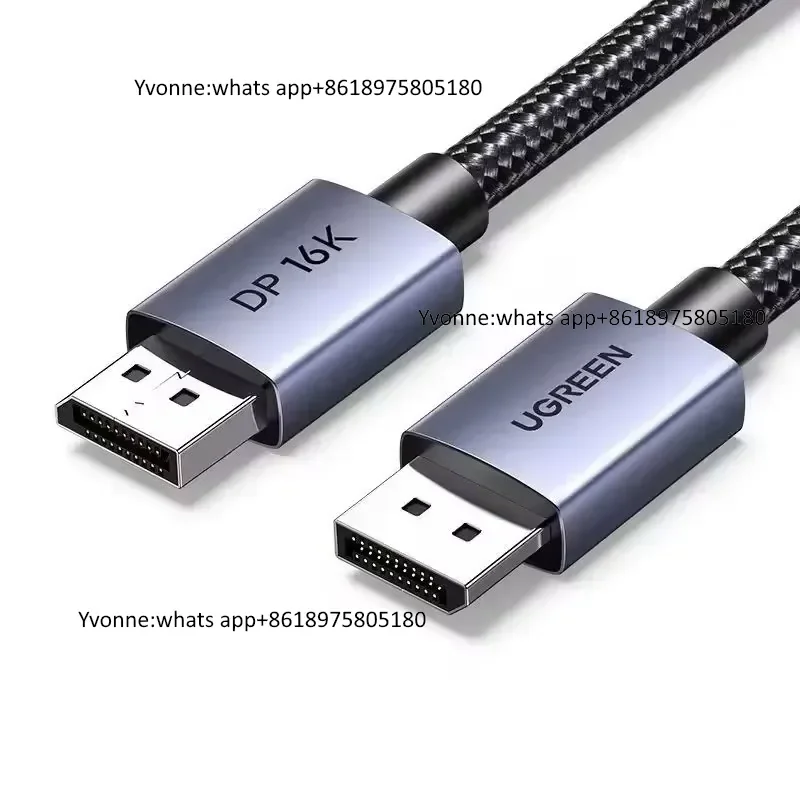 16K 60Hz 80Gbps DisplayPort Cable 2.1 8K 240Hz 4K 480Hz Display Port Cable 2m DP Cord HDR HDCP2.3 Cable for PC Laptop