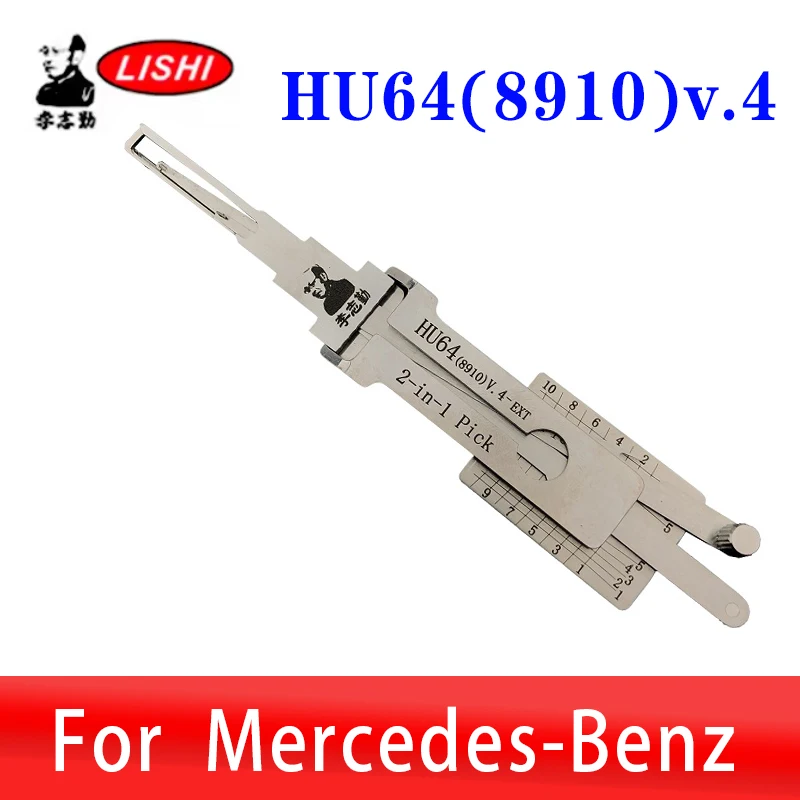 

For Mercedes-Benz Lishi 2in1 HU64 (8910) V.4 Original Decoder Lock Pick tool Locksmiths tool Car Door Opne Tool
