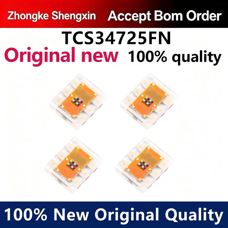 （5pcs-100pcs）TCS34725FN AMS brand new original imported stock TCS34725 optical color sensor DFN-6