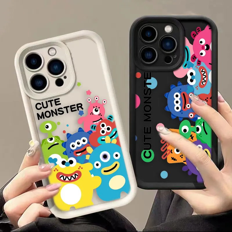 Funda de teléfono con diseño de pequeño monstruo para Infinix HOT 30I 40I 60 NOTE 12 G96 ZERO GT 10 20 30 40 50 50S 50X VIP PRO, carcasa DIY