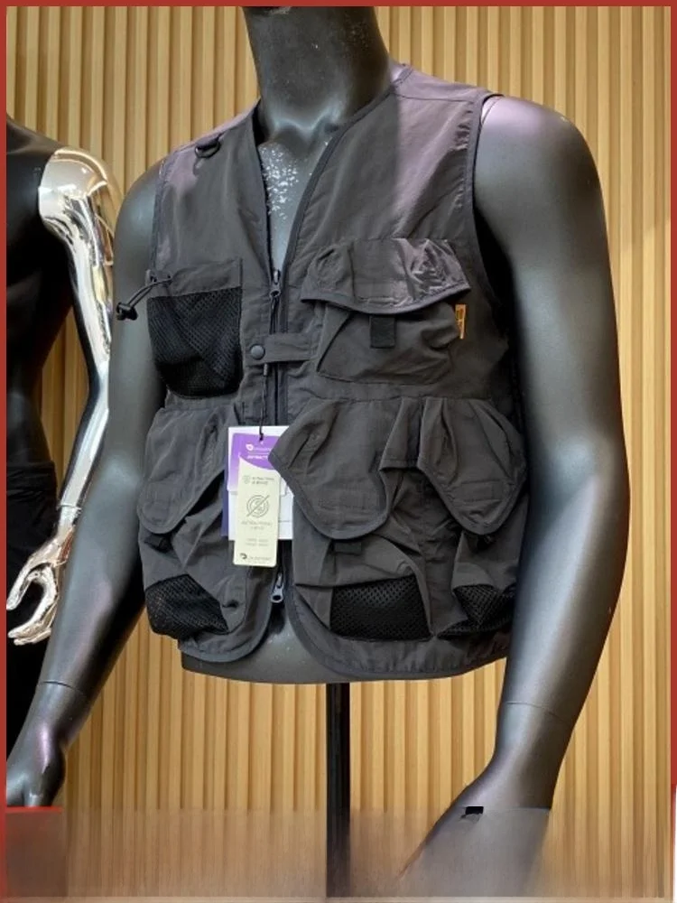 

Couple's Sle Supply Station Vest Lightweight Outdoor Fiing Vest with kets Men's Workwear Casual Loose Fit Summer Autumn