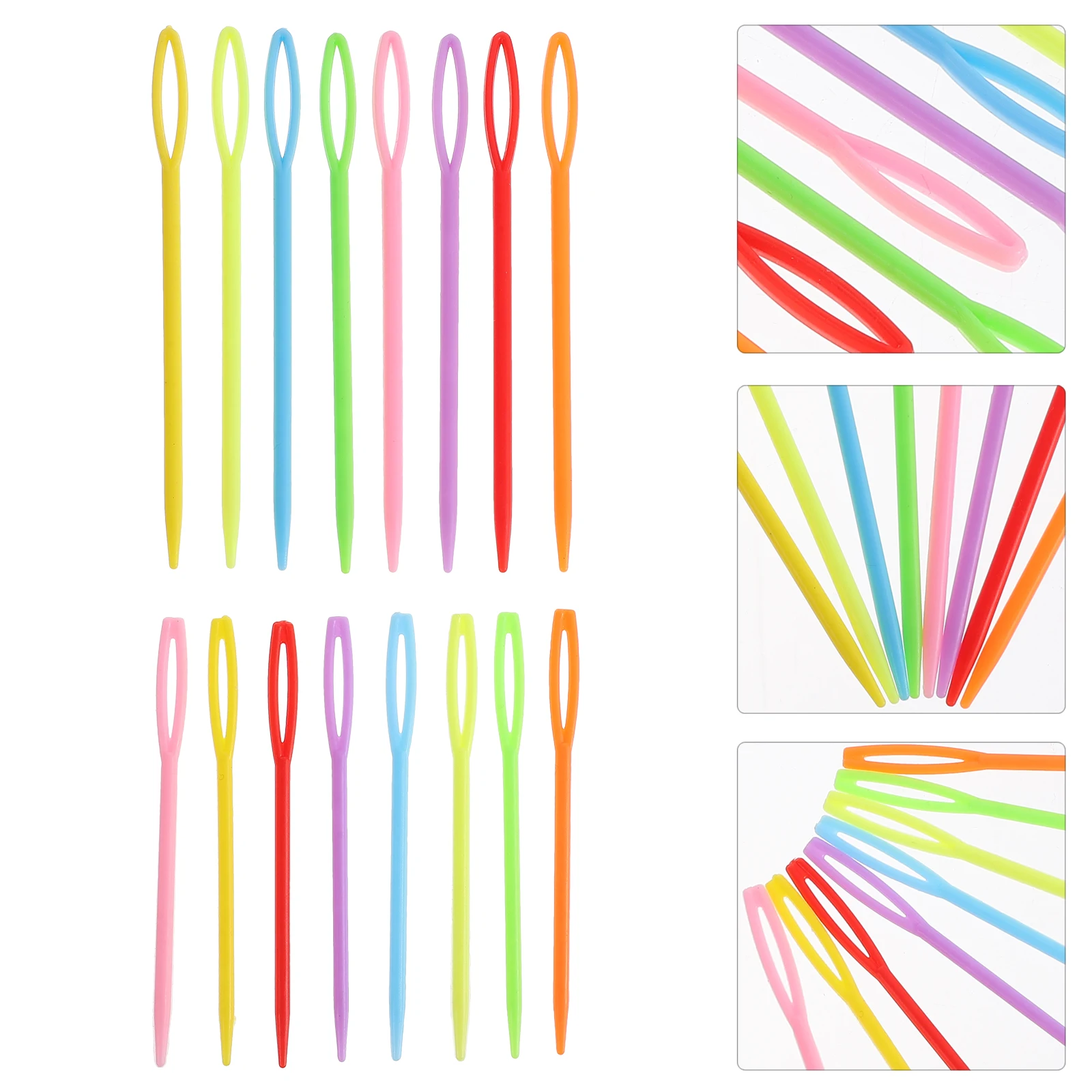 2 Boxes Plastic Hand Sewing Needles Large Eye Darning Tools for Knitting Yarn Crafts Beginners Multi-Function for Scarves