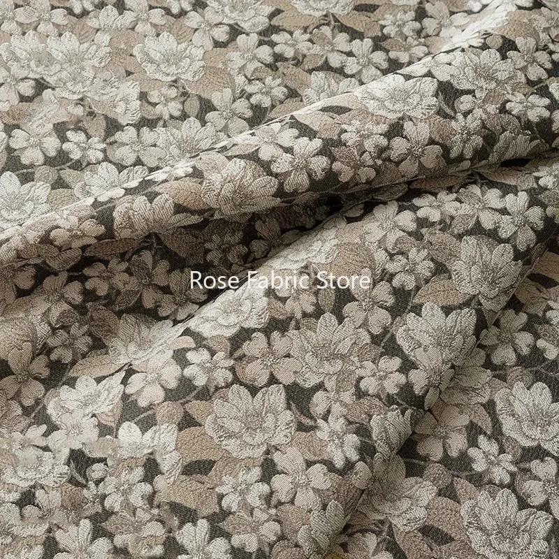 

1-метровая жаккардовая ткань во французском стиле с цветочным принтом, элегантное женское платье, юбка, сумка, декоративная швейная ткань