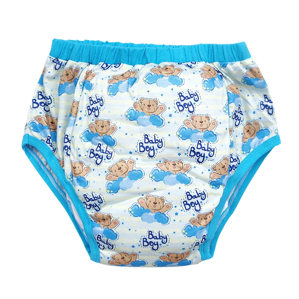 Waterproof Cotton Adult Baby Training Pants Reusable baby bear Underweaer Cloth Diapers Panties Nappy For ddlg/ Adult