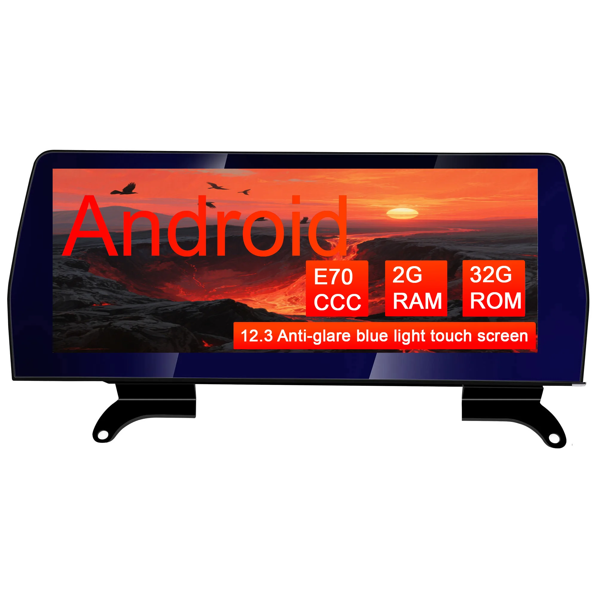 

Android car radio for BMW X5 X6 E70 E71 2007-2010 stereo screen Carplay Android Auto Bluetooth GPS Navigation FM radio 12.3’