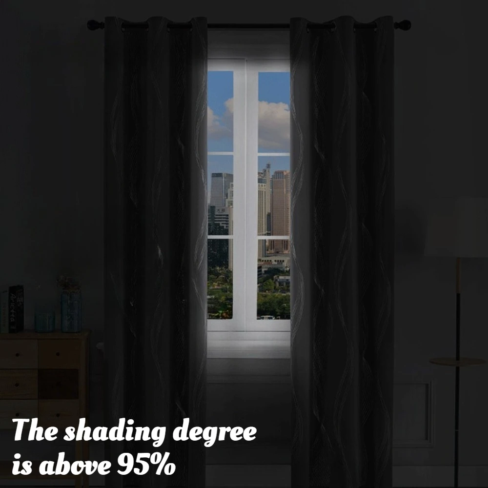 Blackout Curtains Drapes Thermal Noise Reducing Window Curtains 1 Panel for Living Room Bedroom Children's Room Kitchen view 4