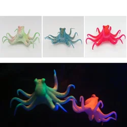 10cm Fish Tank Aquarium Decor Fluorescent Artificial Octopus Aquarium Fish Tank Ornament Fish Decoration