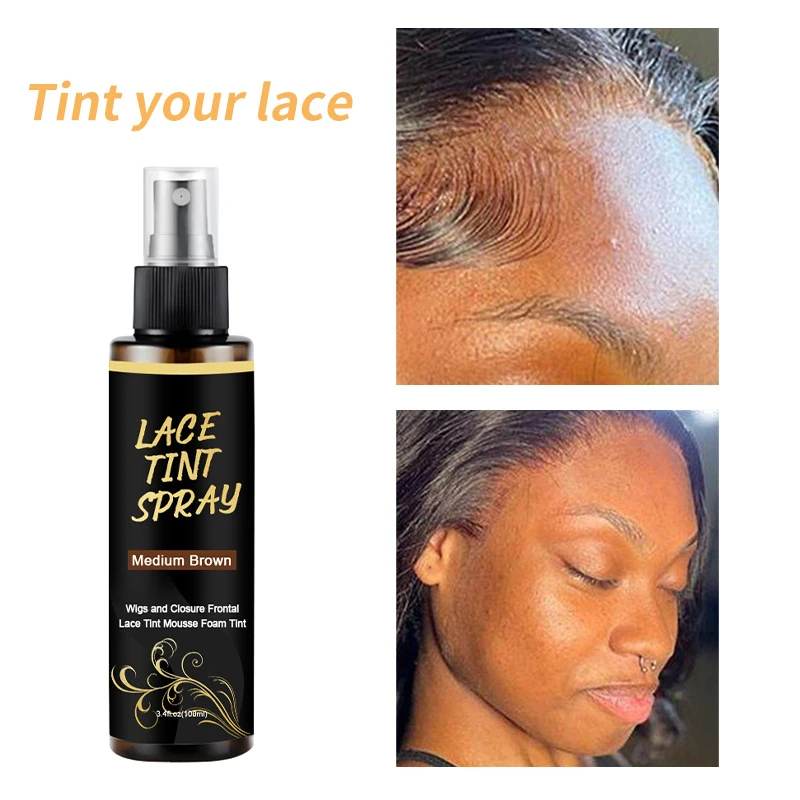 100ml Lace Melting Spray And Lace tint spray For Lace Wigs,Glueless,Natural Finishing Hold Dyed wig care spray for Women & Men image 6