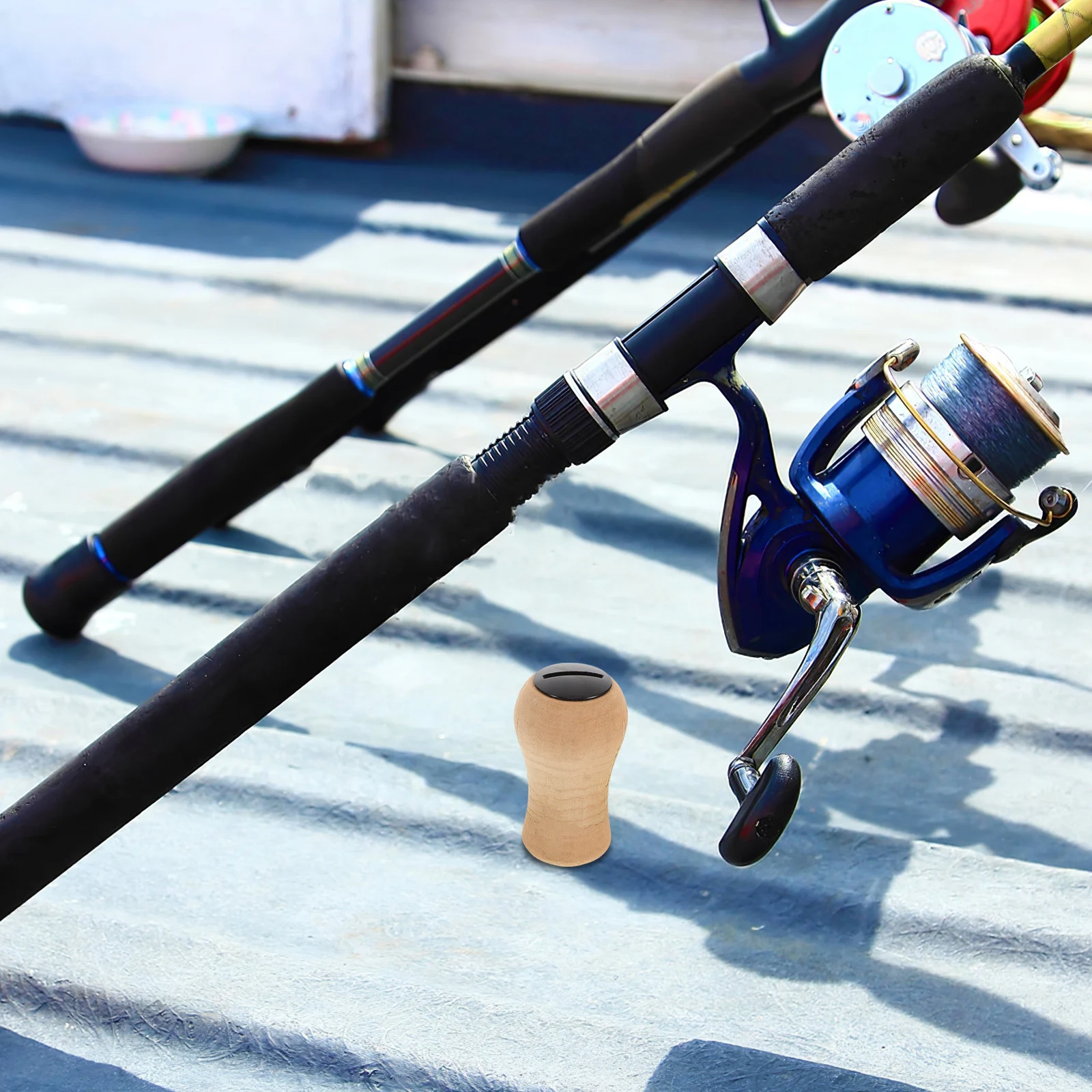 

1pc Fishing Reel Handle Knob Cork Material Lightweight Comfort Grip Replacement Accessory Durable Soft Precision