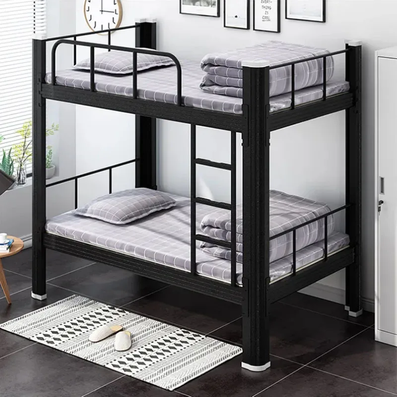 

Home Furniture Modern Metal Beds Student Dormitory Double Bed Bunk Bed Metal Space Saving High Foot Design