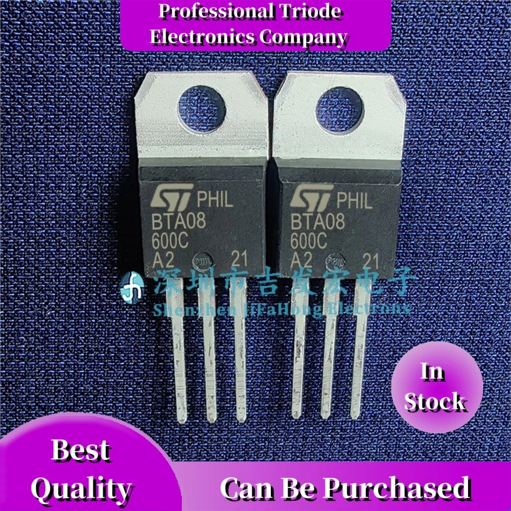 10PCS BTA08-600C 8A…