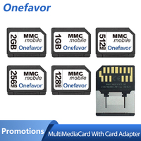 RS-MMC Card 128MB 256MB 512MB 1GB 2GB MMC Card MultiMediaCard RS-MMC Card Flash Memory Card With Card Adapter