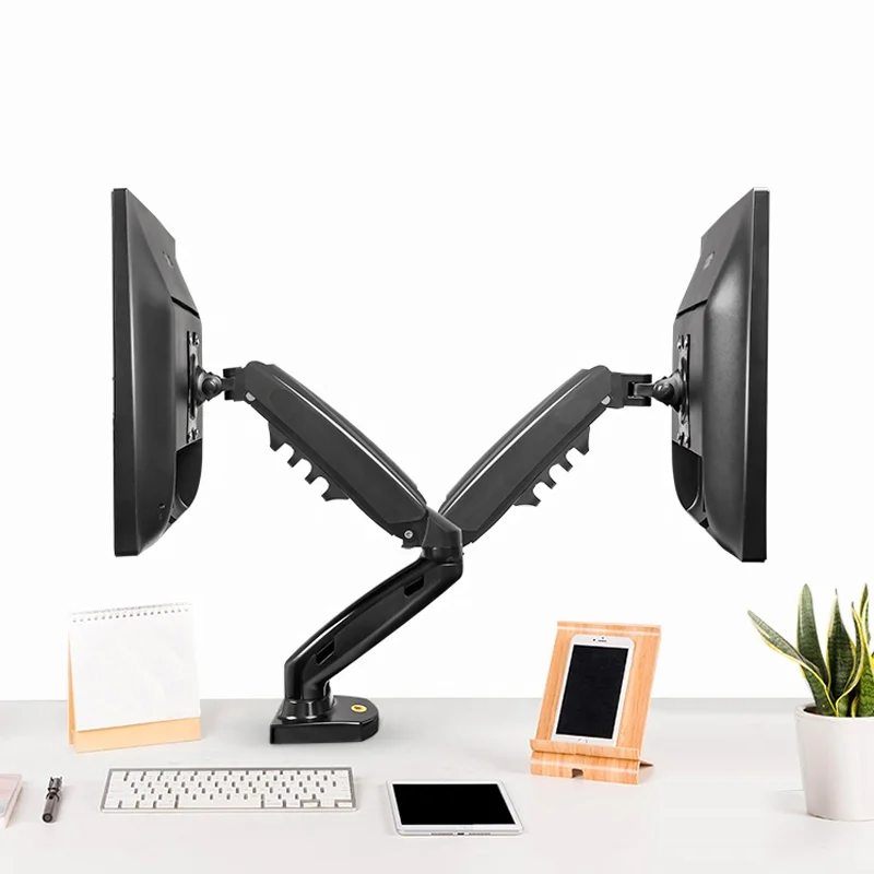LCD Computer Monitor Mount Dual Screen Desktop Stand Desk Mount 17