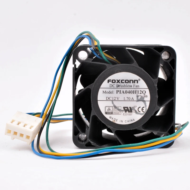 PIA040H12Q 4cm 40mm fan 40x40x28mm DC12V 1.70A 4 wires 4pin high-volume cooling fan for server power supply