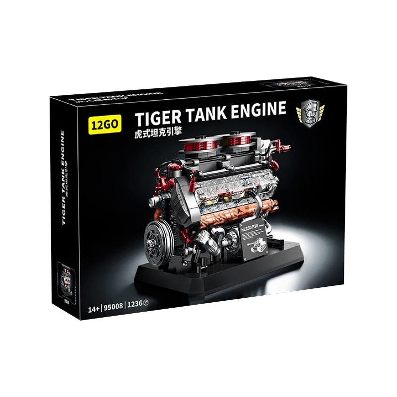 

IN STOCK 95008 MOC Technical Electric Tiger Tank Engine Building Blocks Bricks Assembling Model Toys for Boys Christmas Gift Set