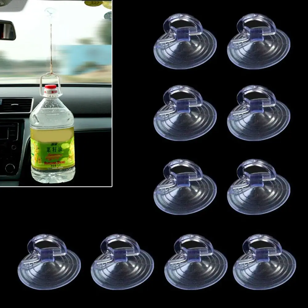 10PCS PVC Rubber Clear Suction Cup Sucker PVC Bathroom Hook Car Sunshade Suction Cup Wall Hanger