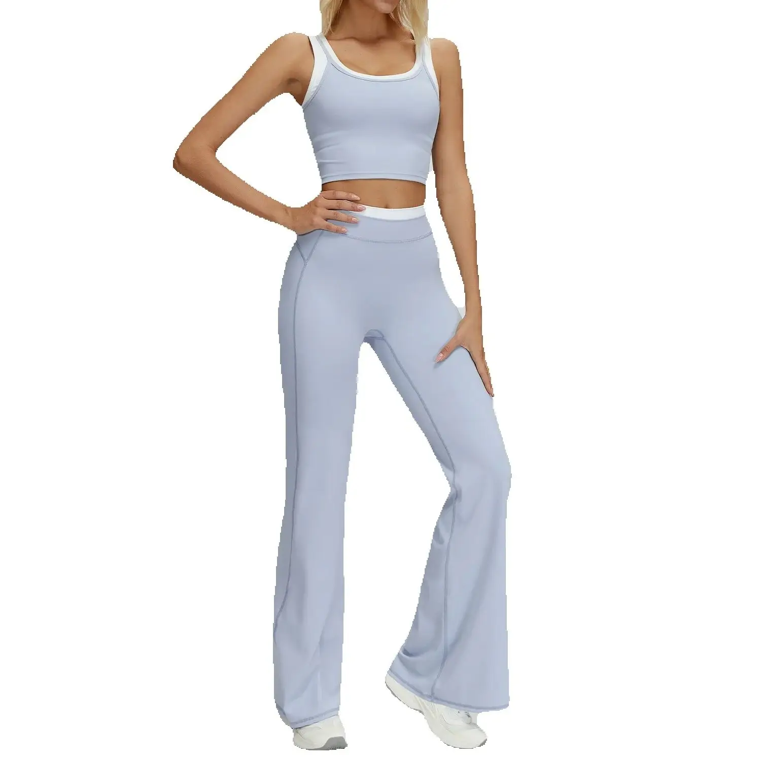 

Sports Set 2-Piece Yoga Sets Sports Suit Women Fitness Tracksuit Running Workout Shirt Yoga Clothing Quick-Drying Gym Set Women