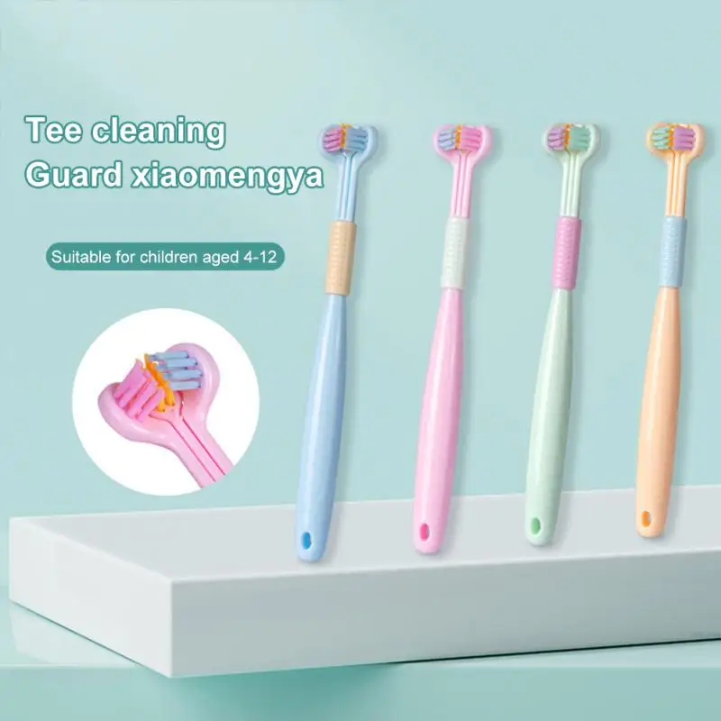 Three Side Candy Color Soft Toothbrush Baby Oral Health Care Kids 360° Clean Tooth Teeth Clean Brush Children Dental Care