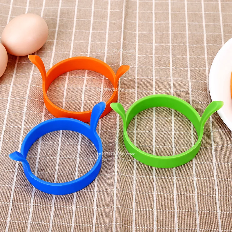 2pcs Breakfast Omelette Fried Egg Ring Mold Edible Silicone Egg Ring Pancake Baking Tool DIY Fry Egg Molds Kitchen Tool