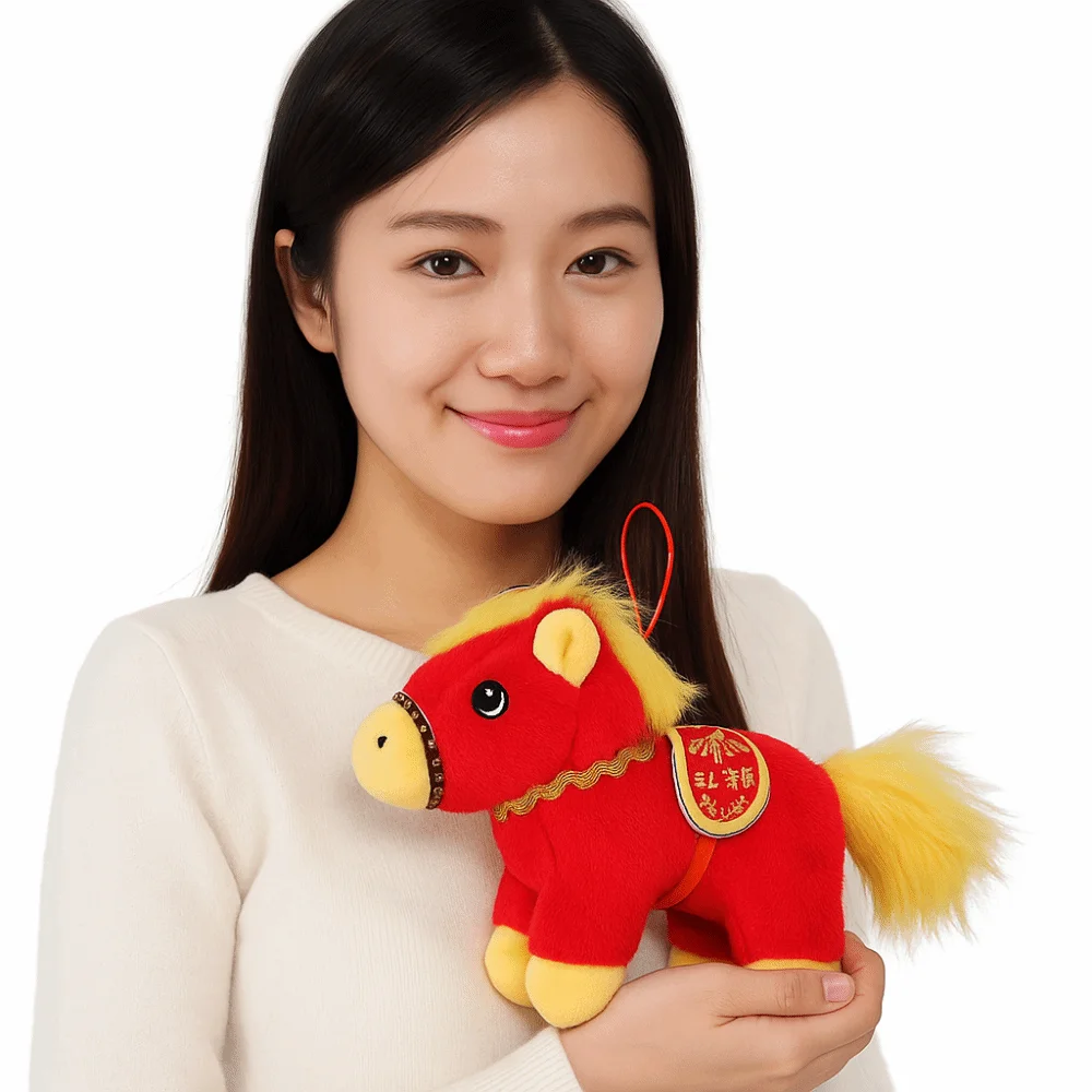 Cartoon Pony Anhänger Maskottchen Puppen Ross Puppe Stofftier Schlüsselring Weichen Rucksack Anhänger Plüsch Pferd Schlüsselbund Auto Dekoration