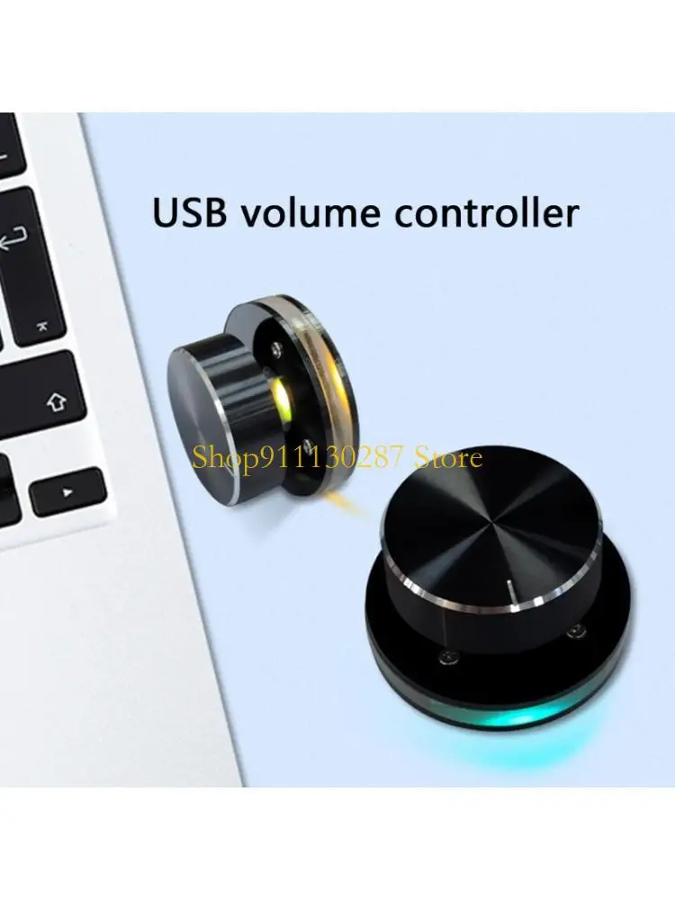 

J1HC Desktop USB Volumes Knob Audios Management with ARGB Lighting Plugs and Play