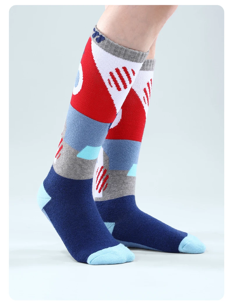 WEST BIKING Thermosocken aus Merinowolle für Jungen und Mädchen, feuchtigkeitsableitend, verdickt, warm, Ski, Wandern, Dämpfung, Kompressions-Sportsocken – Detail 16