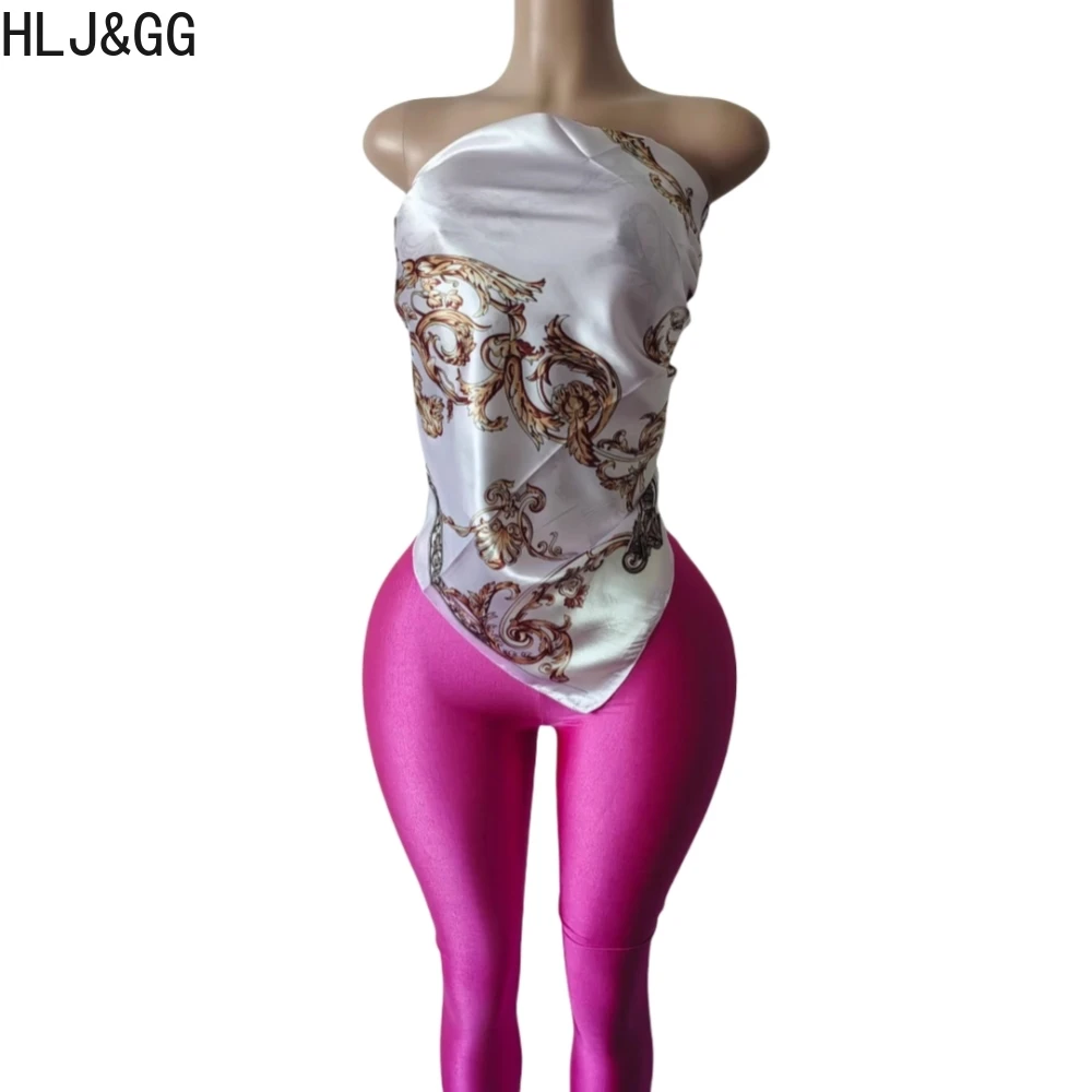 HLJ&GG Fashion Solid Stretchy Skinny Pants Women High Waisted Fluorescent Color Bottoms Summer New Female Streetwear Pants 2025