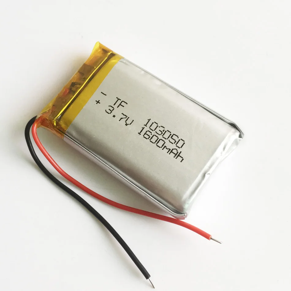 10 szt. 3.7V 1600mAh akumulator Lipo 103050 ogniwa litowo-polimerowe do podkładki głośnikowej GPS rejestrator kamery DVD telefon komórkowy