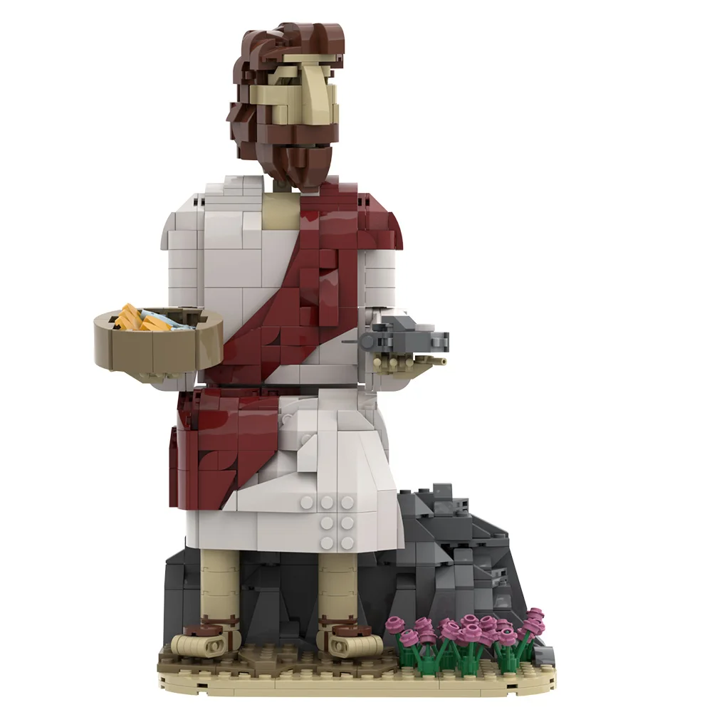 

MOC Christianity Jesus Feeding the Multitude Building Block Model Son of God Jesus Figure Bricks Assembly Toys Kid Birthday Gift